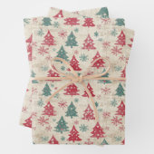 Hübsches Shabby Chic Weihnachtsbaum Geschenkpapier Set (Beispiel)