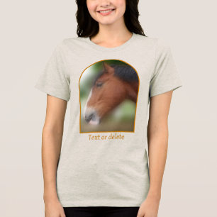 Hübsches Shire-Zugpferd Personalized Tri-Blend Shirt