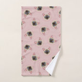 Hübsches siamesische Katze Muster Badetuch Set (Handtuch)