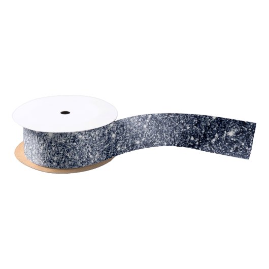 Hübsches Silber-Grau-Glitter-Design Satinband (Spule)