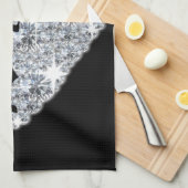 Hübsches Silberherz I Liebe Küchentuch (Viertel Falte)