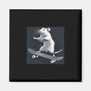 Hübsches Skateboarding-Rattenkostüm für Maus und R Magnet