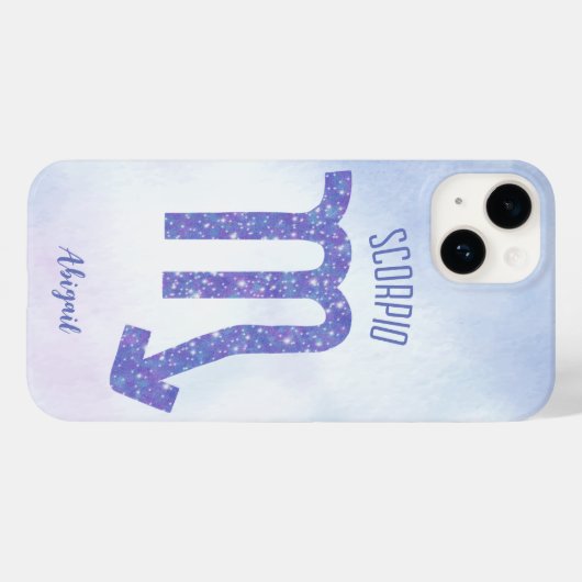 Hübsches Skorpio Astrologie Signieren Personalisie Case-Mate iPhone Hülle (Rückseite (Horizontal))