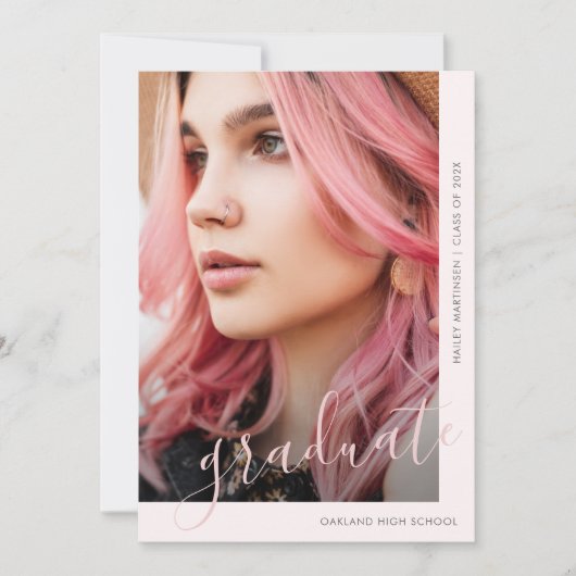 Hübsches Skript - Ankündigung des Abschlusses mit (Vorderseite)