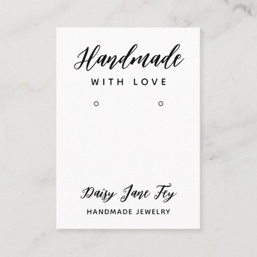 Hübsches Skript, das mit Liebe erstellt wurde Visitenkarte (Vorderseite)