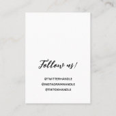 Hübsches Skript, das mit Liebe erstellt wurde Visitenkarte (Rückseite)