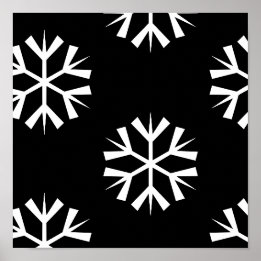 hübsches SNOWFLAKE-Musterdesign | Poster