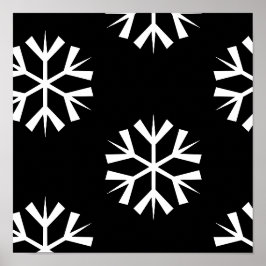 hübsches SNOWFLAKE-Musterdesign | Poster