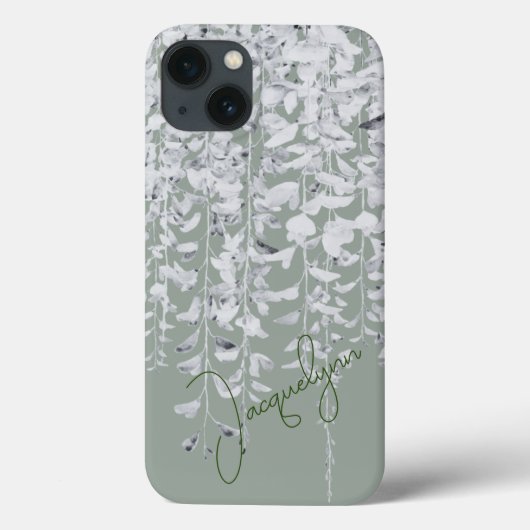 Hübsches Soft Silver Hangwisteria Case-Mate iPhone Hülle (Rückseite)