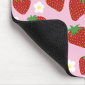 Hübsches Sommer-Erdbeermuster Mousepad (Ecke)