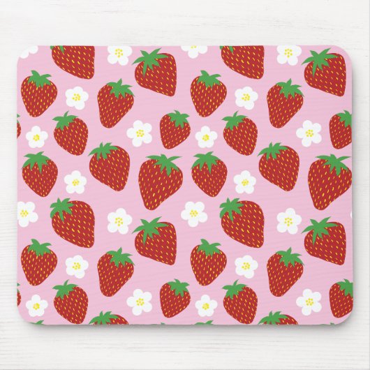 Hübsches Sommer-Erdbeermuster Mousepad (Vorne)