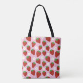 Hübsches Sommer-Erdbeermuster Tasche (Rückseite)