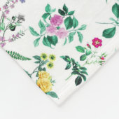 Hübsches Sommerblumenmuster Fleecedecke (Ecke)