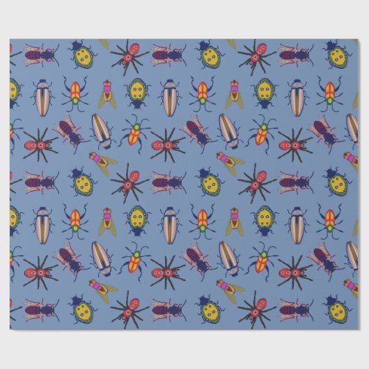 Hübsches Sommermuster Geschenkpapier (Flach)