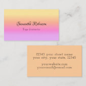 Hübsches Sommersonnendesign Visitenkarte (Vorne/Hinten)