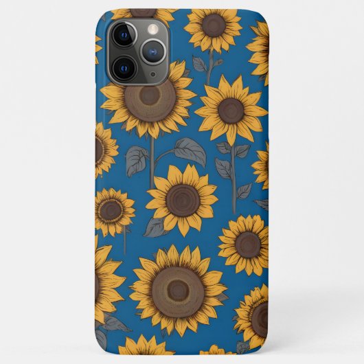 Hübsches Sonnenblumenmuster Case-Mate iPhone Hülle (Rückseite)