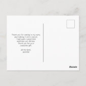 Hübsches Sonnenblumenmuster Gelb & Grün Vielen Dan Postkarte (Rückseite)