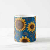Hübsches Sonnenblumenmuster Kaffeetasse (Mittel)
