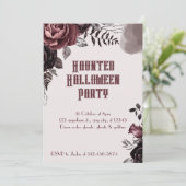 Hübsches Spuk Halloween Einladung (Stehend Vorderseite)