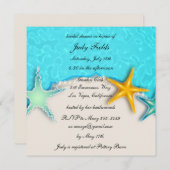 Hübsches Starfish Summer Beach Brautparty laden ei Einladung (Vorne/Hinten)