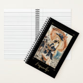 Hübsches Steampunk Soul Zitat Girly Black Journal Notizblock (Innen)