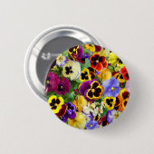 Hübsches Stiefmütterchen Button (Vorne & Hinten)