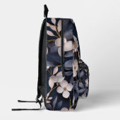 Hübsches stilvolles elegantes, weißes Blumenmuster Bedruckter Rucksack (Links)