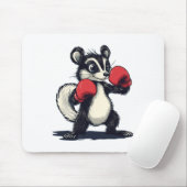 Hübsches Stinktierkostüm mit Boxhandschuhen Mousepad (Mit Mouse)