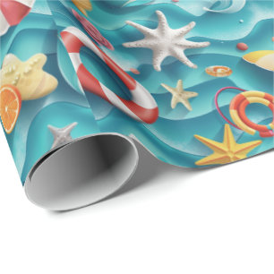Hübsches Strand-Muschel-Muster Geschenkpapier