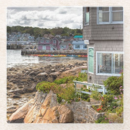 hübsches Strandhaus Glasuntersetzer (Vorderseite)