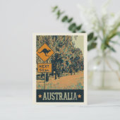 Hübsches Straßenschild, Vorsicht vor Kängurus! Postkarte (Stehend Vorderseite)