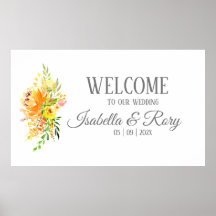 Hübsches Summer Bouquet Wedding Poster