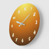 Hübsches Sunset Gold Große Wanduhr (Winkel)