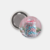 hübsches süßes Bonbonglas Magnet (Vorderseite/Rückseite)