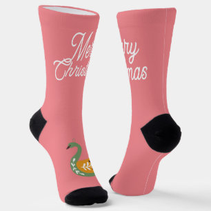 Hübsches Swan Traditionelle Volkskunst Weihnachten Socken