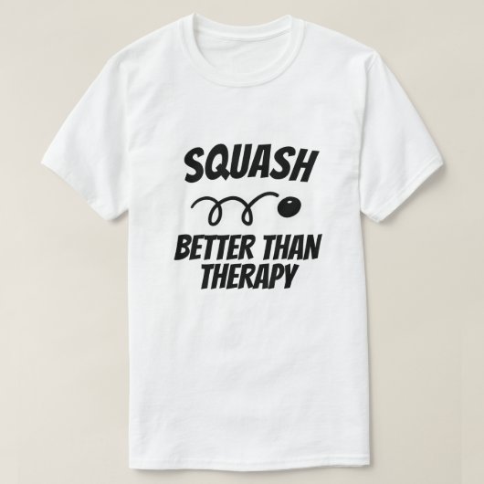 Hübsches T-Shirt für Squashspieler oder Coach (Design vorne)
