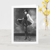 Hübsches Tanzmädchen der 1910er Karte (Gelbe Blume)