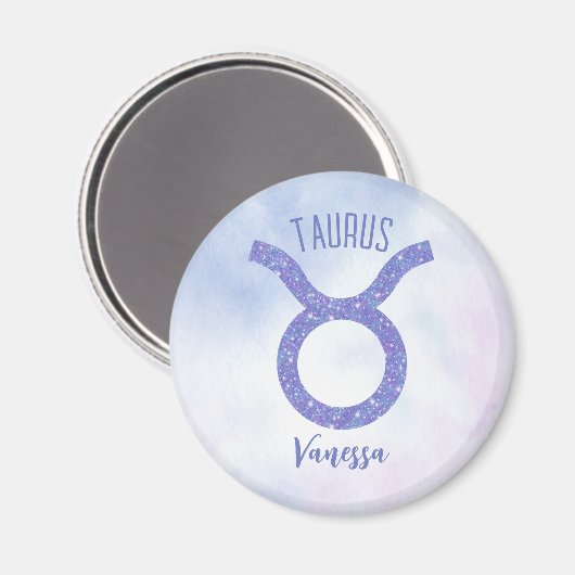 Hübsches Taurus Astrologie Signieren Personalisier Magnet (Vorderseite/Rückseite)