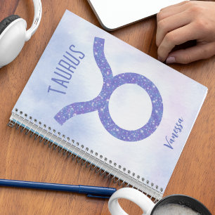 Hübsches Taurus Astrologie Signieren Personalisier Notizblock