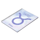 Hübsches Taurus Astrologie Signieren Personalisier Notizblock (Linke Seite)