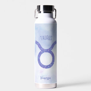 Hübsches Taurus Astrologie Signieren Personalisier Trinkflasche