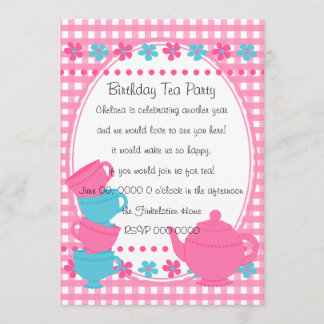 Hübsches Tee-Party Einladung