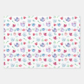 Hübsches Tee-Party und Kaffeemaschinen Geschenkpapier Set (Vorderseite 3)