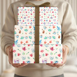 Hübsches Tee-Party und Kaffeemaschinen Geschenkpapier Set<br><div class="desc">Das süße Tee-Party wird in Aquarellen aus Blues, Pfeffer und rosa Teekessel und Tassen mit grünen Löffeln und Tee-Blätter auf weißem Hintergrund gehalten. Das Kaffeemuster wird in Blues und grünen Kaffeekannen und blau gestreiften und roten Tassen mit Kaffeebohnen und Vintager Kaffeemühle gemacht. Ideal für ein Party mit Brauttee oder ein...</div>