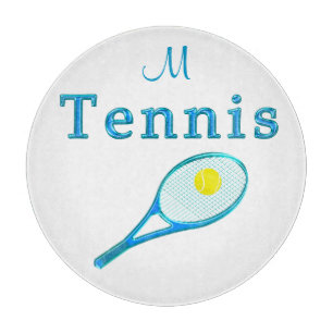 Hübsches TENNIS mit Monogramm Ausschnitt-Bretter Schneidebrett