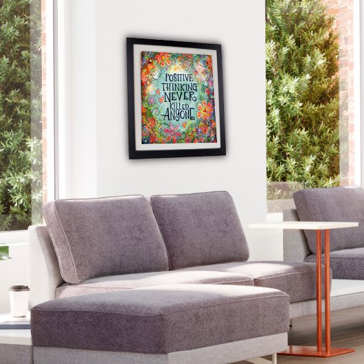 Hübsches Think Positives Zitat Inspirivity Poster