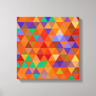 Hübsches Triangle-Muster I + Ihre Ideen Leinwanddruck