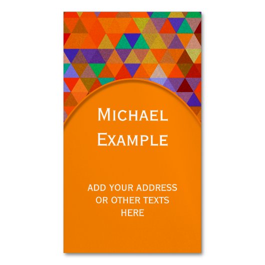 Hübsches Triangle-Muster I + Ihre Ideen Magnetische Visitenkarte (Vorderseite Vertikal)