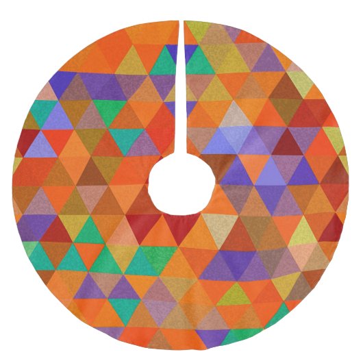 Hübsches Triangle-Muster I + Ihre Ideen Polyester Weihnachtsbaumdecke (Vorderseite)
