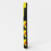 Hübsches Triangle-Muster schwarz blau + Ihre Idee Case-Mate iPhone Hülle (Hinten/Links)